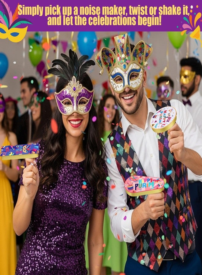 Lukmaa 60 Pcs Metal Purim Gragger Noise Makers for Sporting Event Colorful Party Noise Makers Bulk Novelty Assorted Purim Gragger Party Favor for Holiday, Football Games, Pep Rally Supplies (Stylish) - Image 5